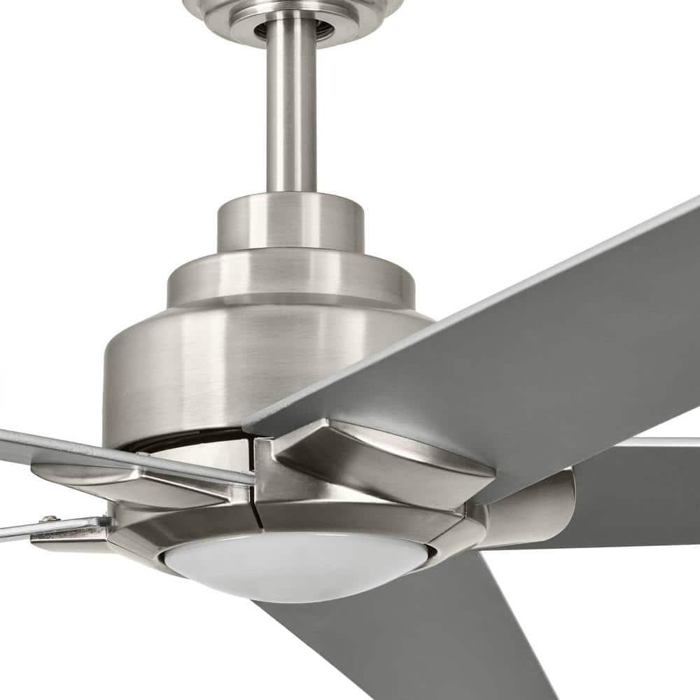 Home Decorators Collection Mickelson 52 in LED Indoor Brushed Nickel Ceiling Fan with Light