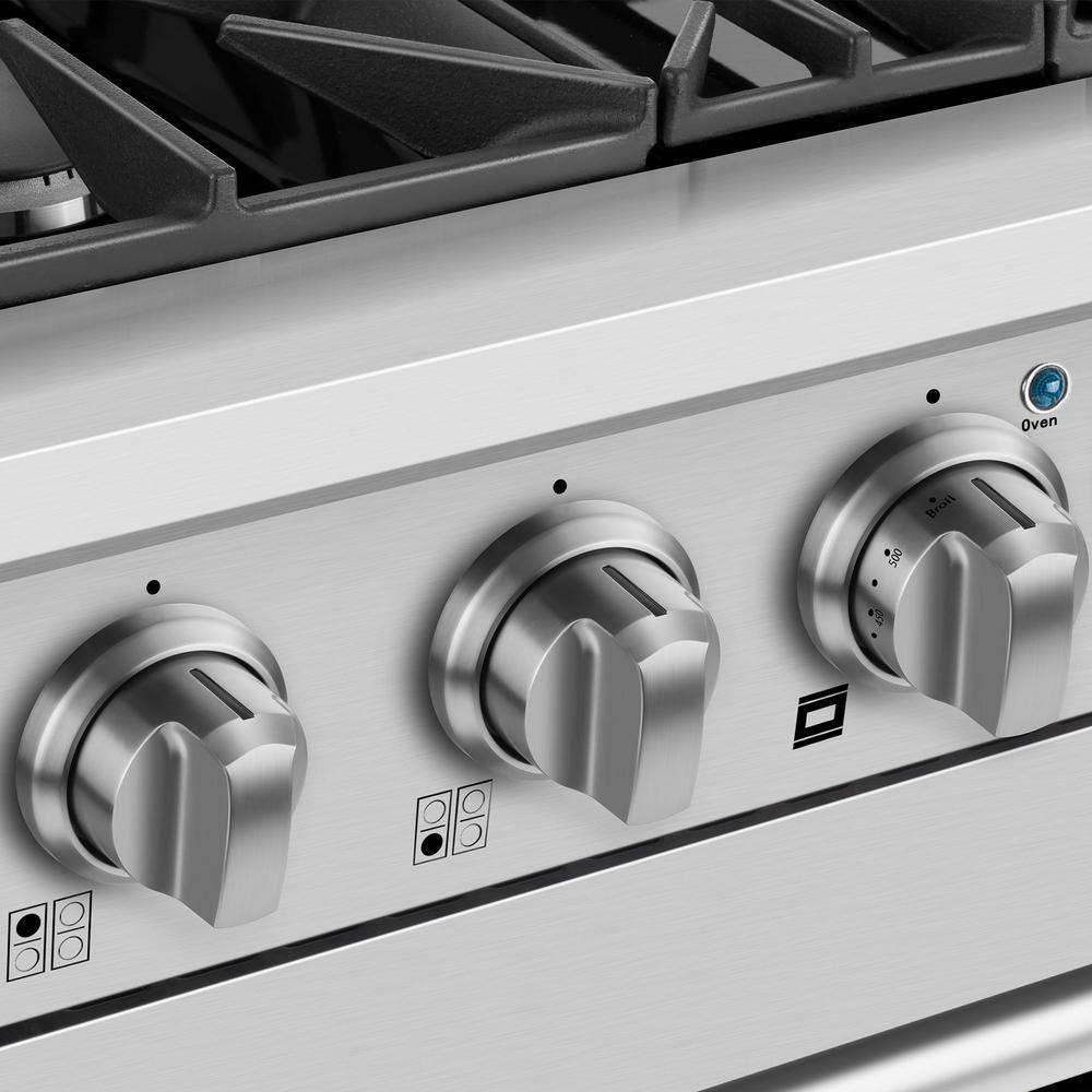 Empava 30 in. 4.2 cu. ft. Gas Range with 4 Sealed Ultra High-Low Burners in Stainless Steel EMPV-30GR07