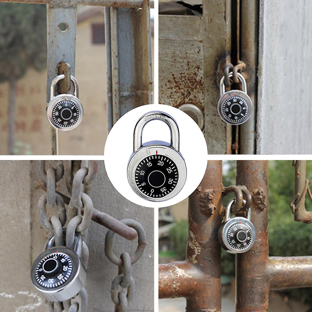 Rotating Safe Mechanical Password Lock Turntable Lock All Metal Gym Locker Medium Padlock