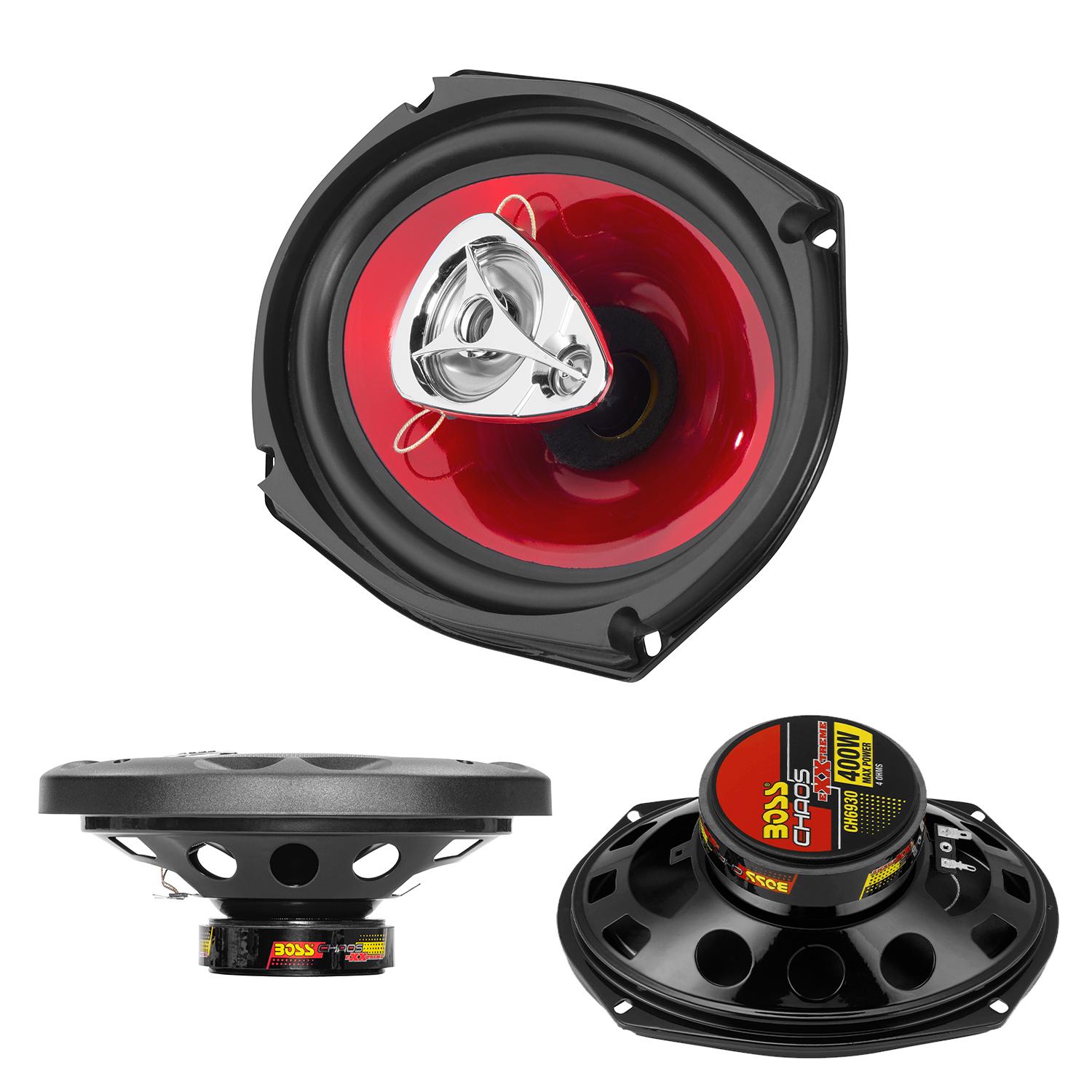 BOSS Audio Systems CH6930 Chaos Series 6 x 9 Inch Car Stereo Door Speakers 8211 400 Watts Max 3 Way Full Range Audio Tweeters Coaxial Sold in Pairs  Crowdfused