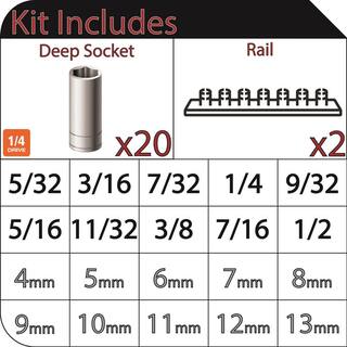 Husky 14 in. Drive Deep SAEMM Socket Set (20-Piece) H4DDP20PCSR