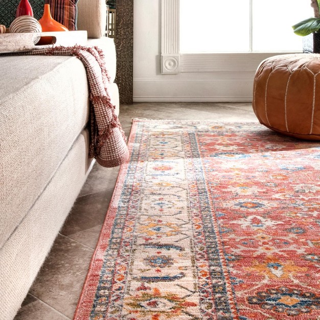 Nuloom Vintage Floral Audria Fringe Kilim