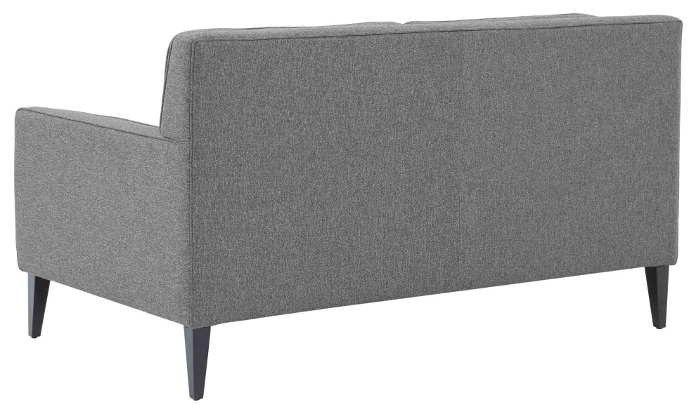 Luna Gray Loveseat   Midcentury   Loveseats   by First of a Kind USA Inc  Houzz