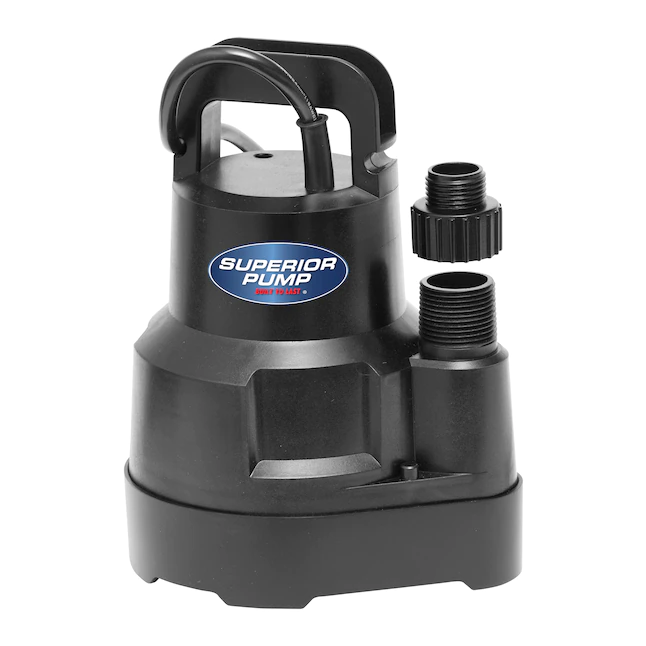 Superior Pump 91016 1/6-HP 120-Volt Thermoplastic Electric Utility Pump