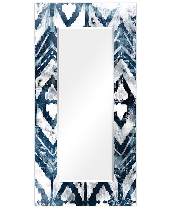 Empire Art Direct Extraction Rectangular On Free Floating Printed Tempered Art Glass Beveled Mirror  72 x 36