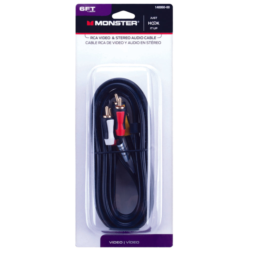 CABLE TRIPLE RCA 6' BLK