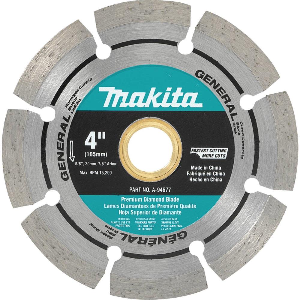 Makita 4 Diamond Blade， Segmented， General Purpose ;