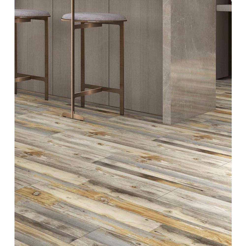 Proteco Rosy Moab Pine 20 MIL x 7.1 in. W x 48 in. L Click Lock Waterproof Luxury Vinyl Plank Flooring (23.6 sqftcase) FS509