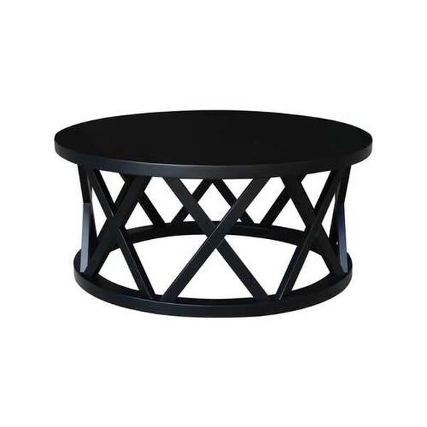 Black Round Ceylon Coffee Table