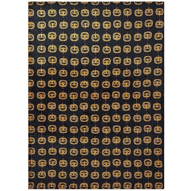 Kate Aurora Halloween Accents Friendly Jack O x27 Lanterns Oversized Accent Plush Throw Blanket 50 In X 70 In