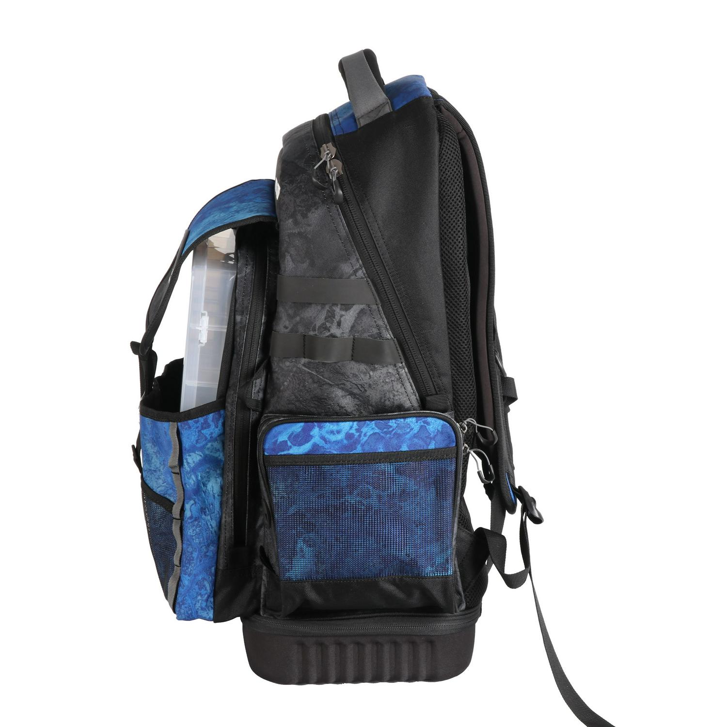 Realtree Adult Unisex Large Pro Fishing Tackle Backpack， Blue， 370