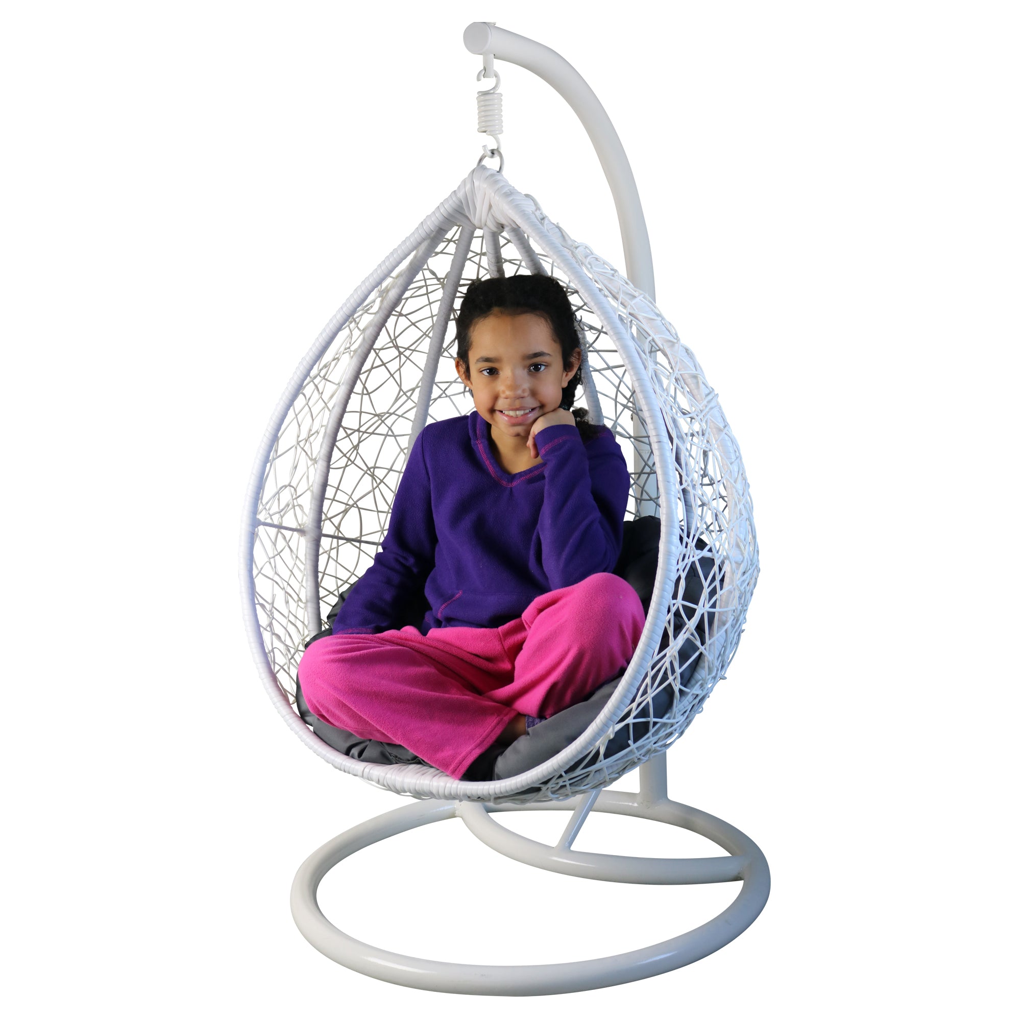 M&M Sales Enterprises Inc Children's Swoon Pod Hanging Chair Swing in White