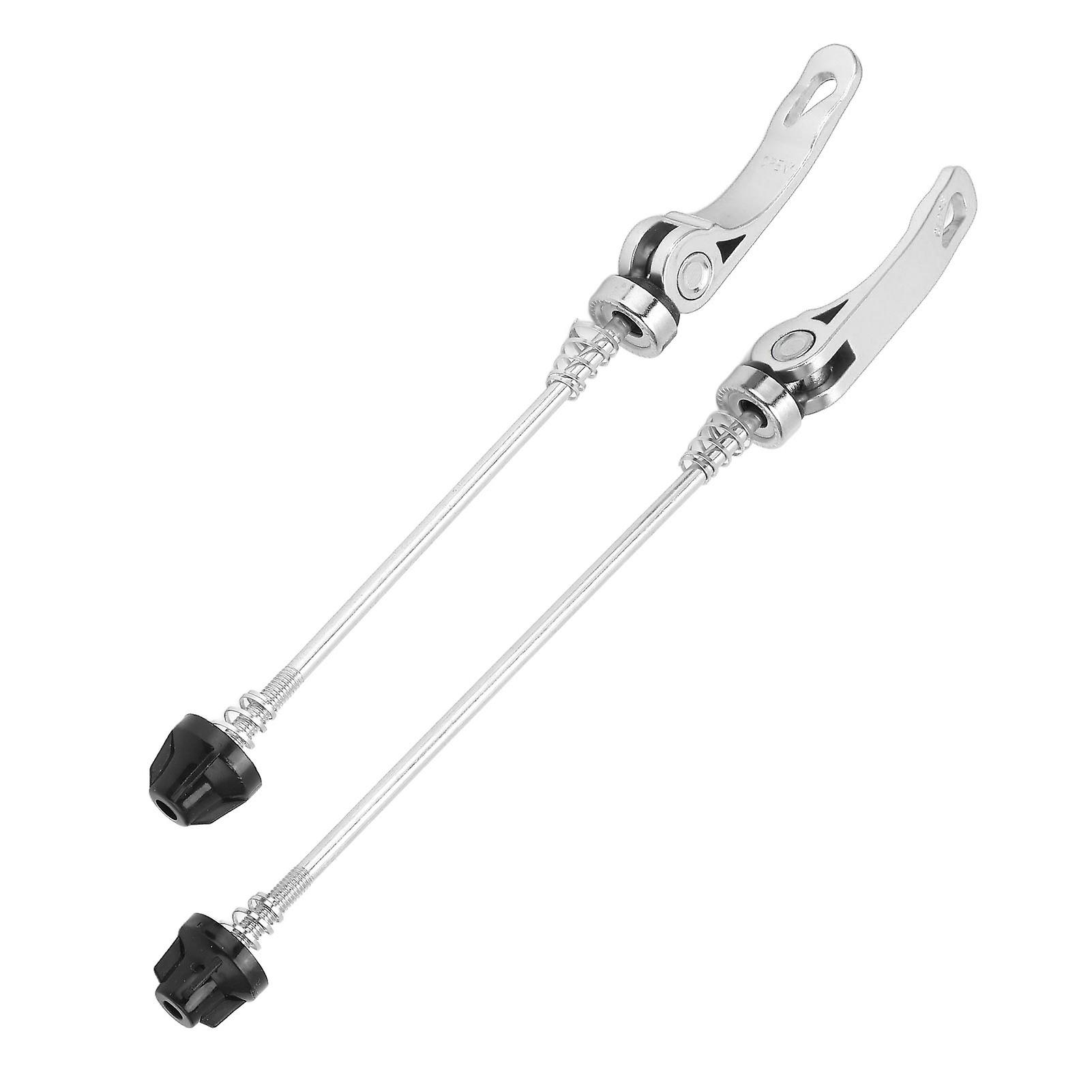 2pcs Bicycle Hub Quick Release Lever 145mm Front 185mm Rear  Wear Resistance Quick Release Skewer For Bike Wheelsilver