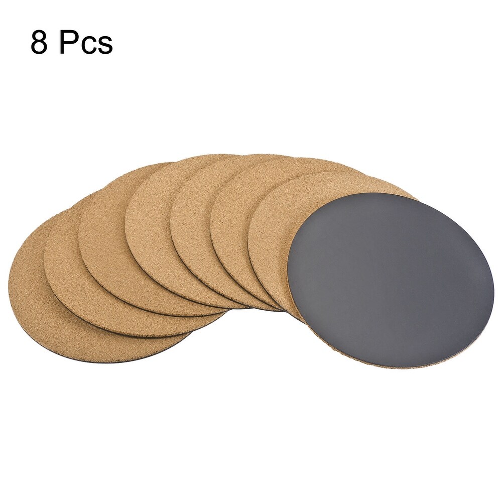 8pcs Round Plastic Cork Plant Mat Cup Coaster Pad for Home Garden Pots