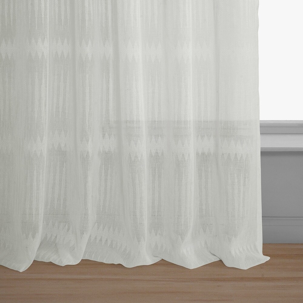 Exclusive Fabrics Polaris Patterned Linen Sheer Curtain (1 Panel)