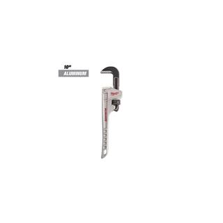 MW 10 in. Aluminum Pipe Wrench with 6 in. Adjustable Wrench (2-Piece) 48-22-7210-48-22-7406