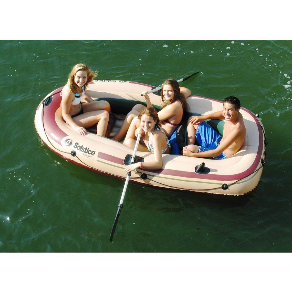 SWIMLINE Brown Solstice Voyager Inflatable 4-Person Leisure Boat Raft (2-Pack) 2 x 30400