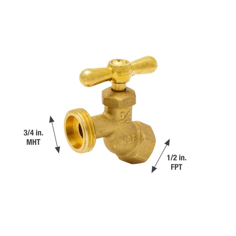 Everbilt 12 in. Brass Hose Bibb Valve 102-403EB