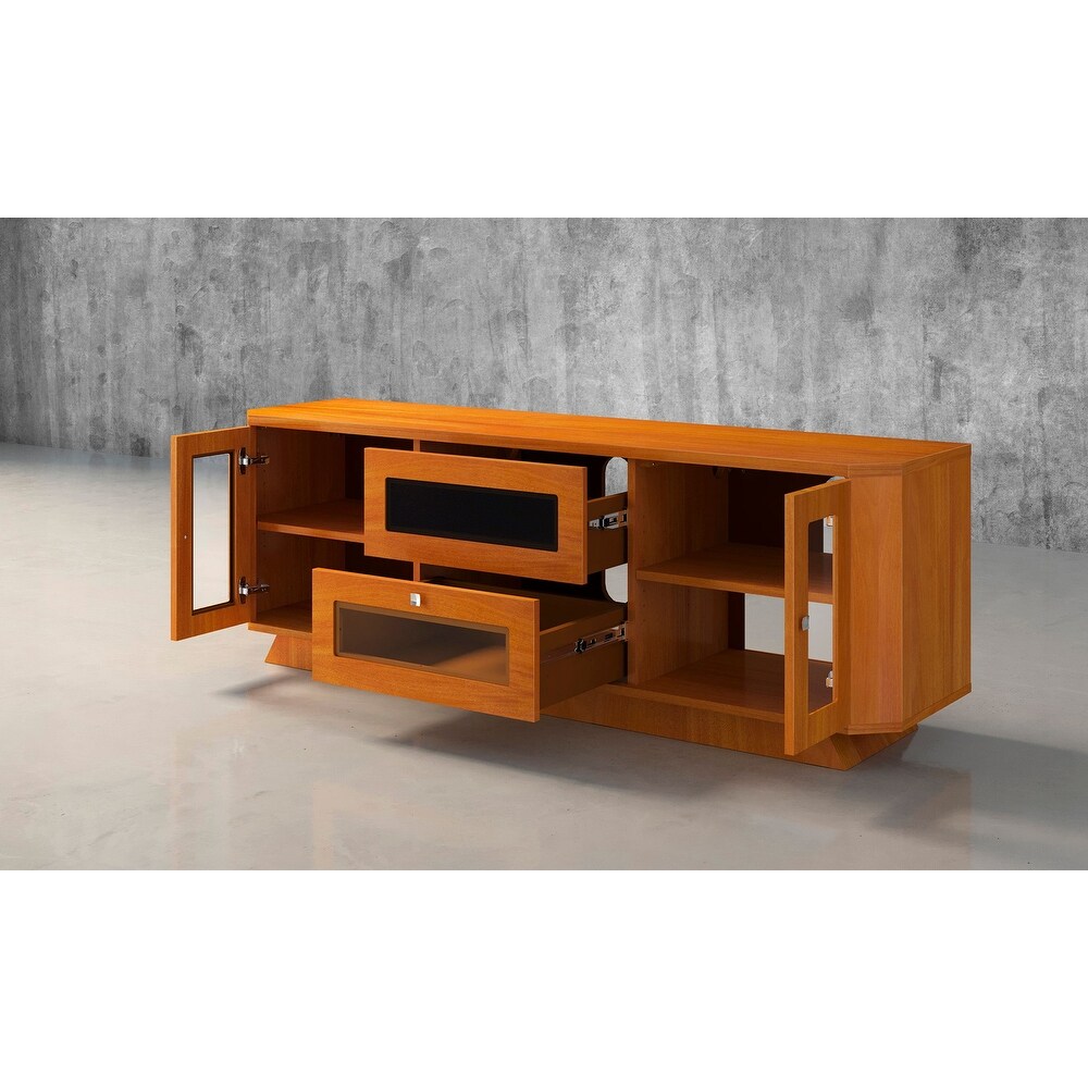 Light Cherry 70 inch TV Entertainment Center   71