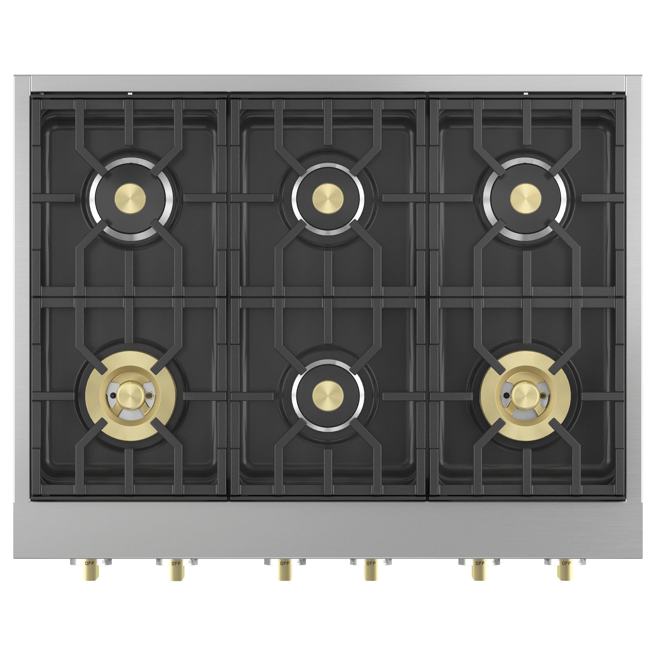 Monogram 36-inch Gas Rangetop with 6 Burners ZGU366NTSS