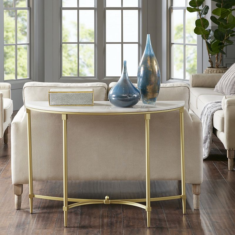 Madison Park Signature Faux Marble Console Table