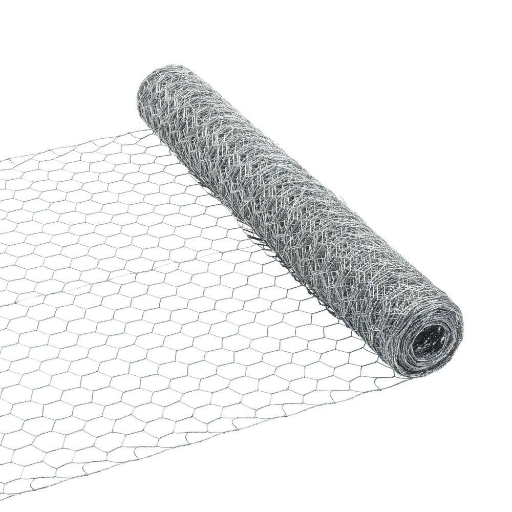 Everbilt 2 ft. x 50 ft. 20-Gauge Galvanized Steel Poultry Netting with 1 in. Mesh Size 83120