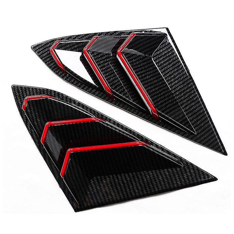 Rear Window Triangular Carbon Fiber With Red Line For 10th 2017 2018 2019 Window Blinds Triangular