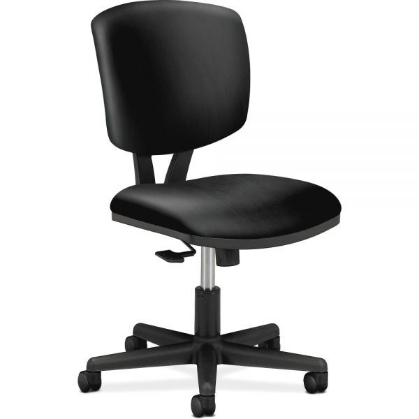 HON Volt Series Leather Task Chair with Synchro-Tilt， Supports Up to 250 lb， 18