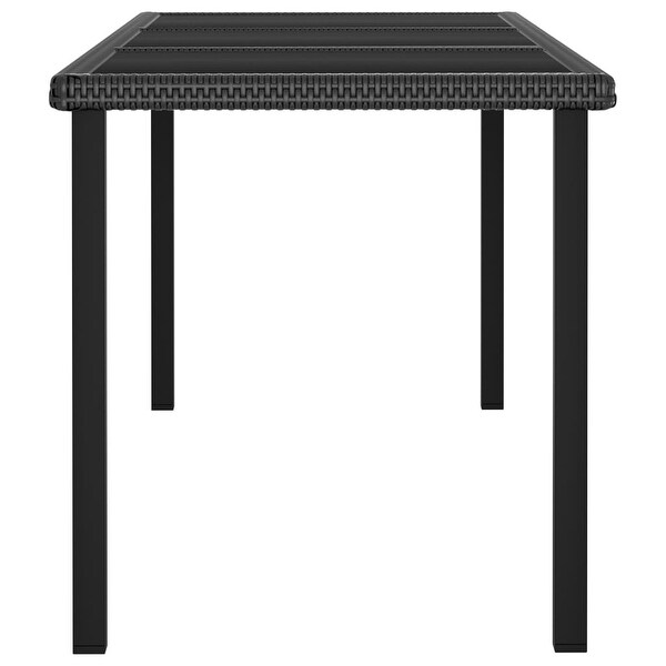 vidaXL Patio Dining Table Black 70.9