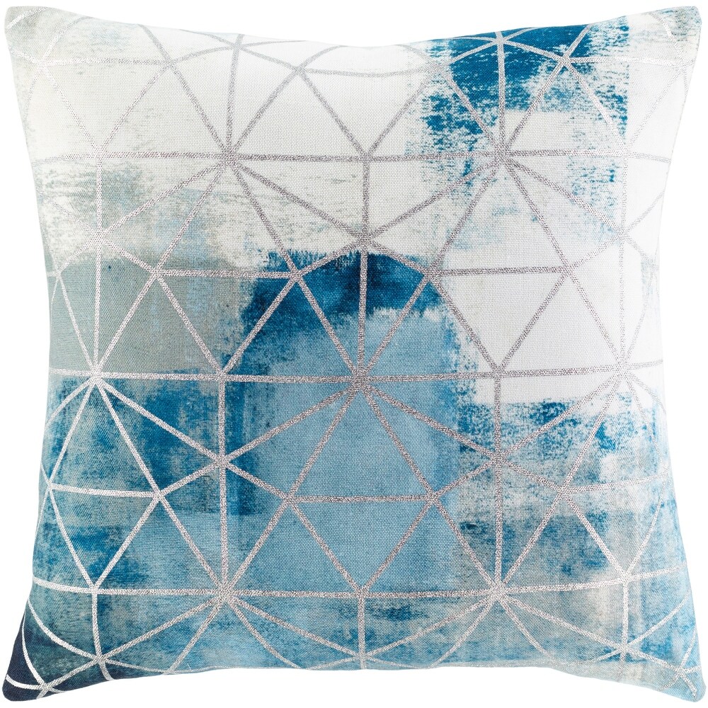 Artistic Weavers Aisha Blue Sky Abstract Geometric Throw Pillow