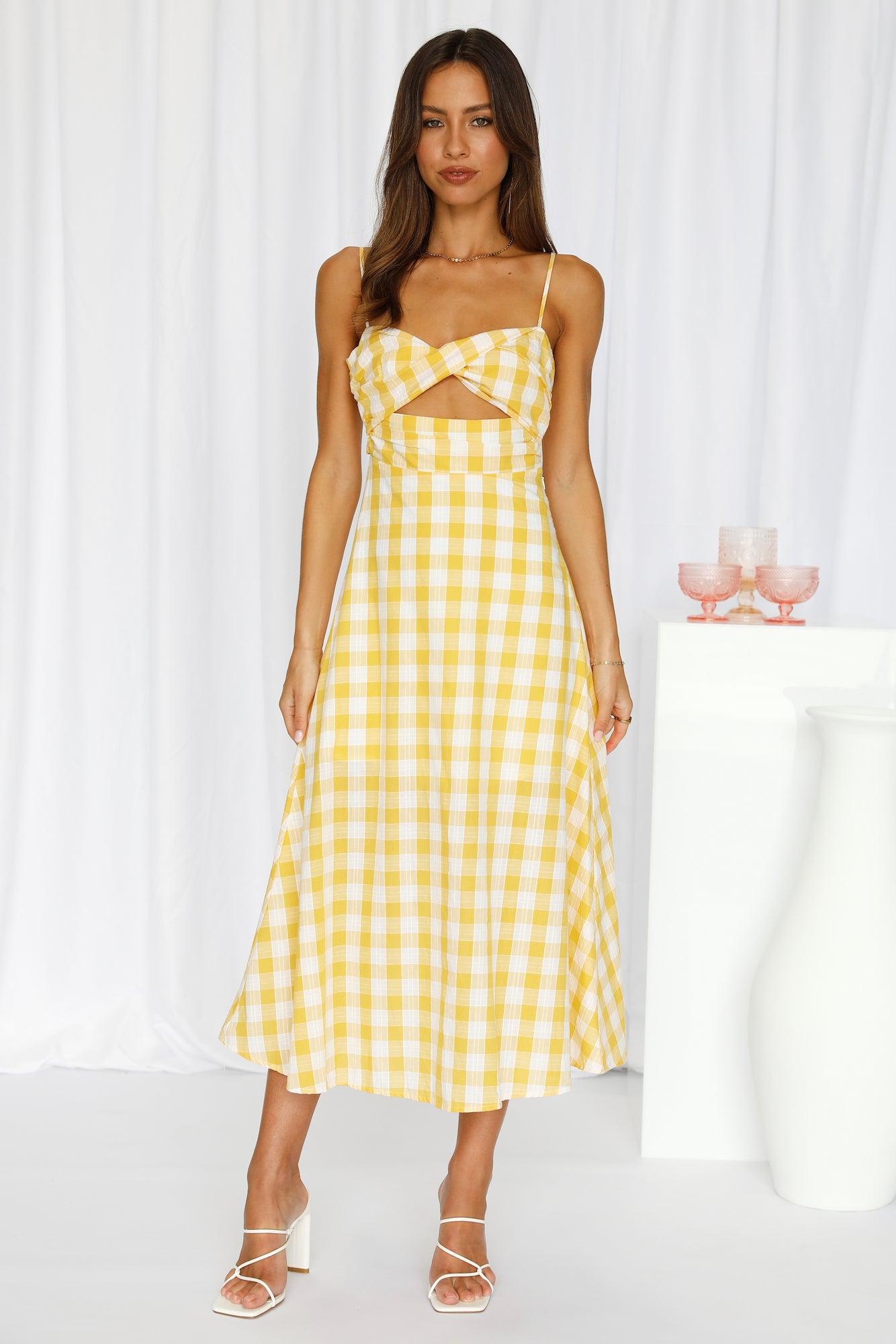 Life Is Beauty Midi Dress Lemon