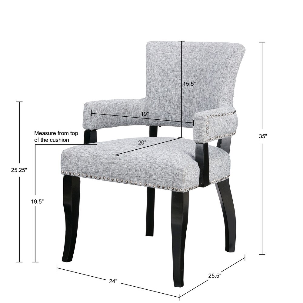 Copper Grove Cobleland Grey Arm Dining Chair