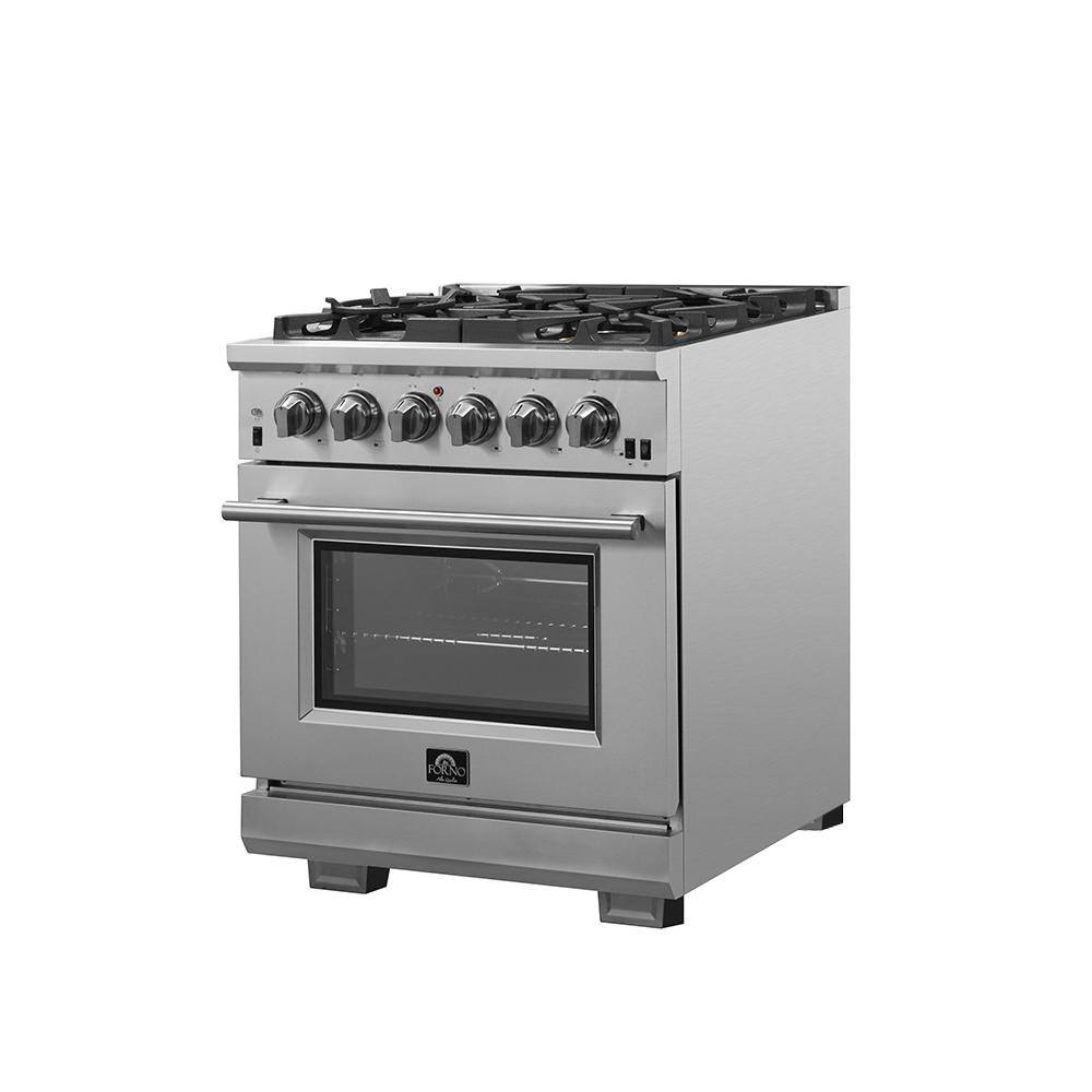 Forno Capriasca 30 in. 4.32 cu. ft. Gas Range with 5 Gas Burners Oven in Stainless Steel FFSGS6260-30