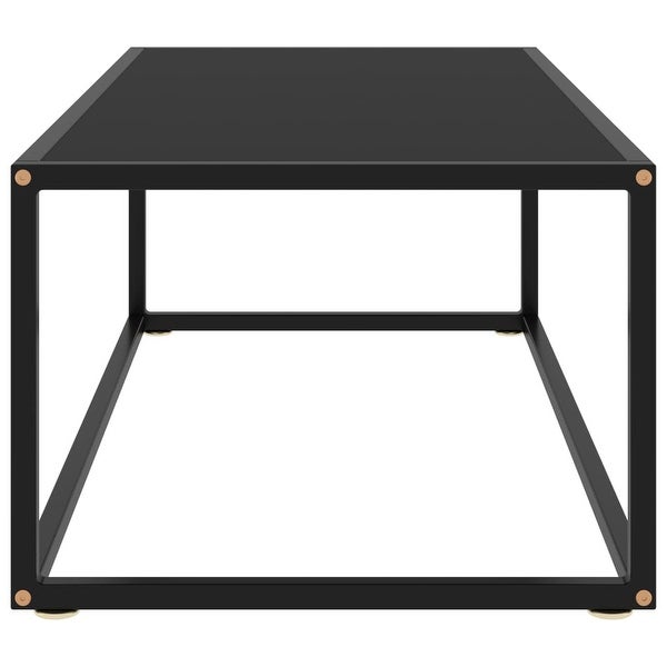 vidaXL Coffee Table Black with Black Glass 39.4