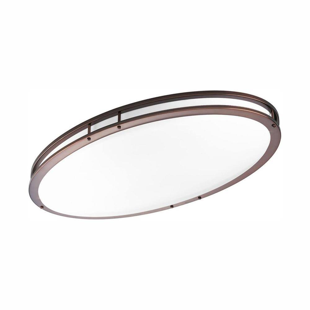 Progress Lighting 18 in. CTC COMM Collection 38 -Watt Urban Bronze Integrated LED Flush Mount P7251-17430K9