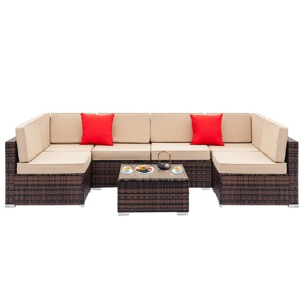 Gereja PE Rattan 7piece Outdoor Sectional Sofa Set by Havenside Home