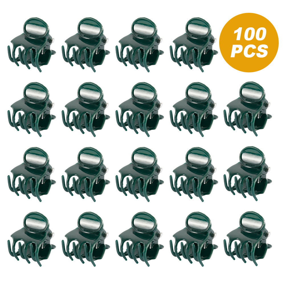 Willstar 100PCS Plant Support Clips Garden Ulable Orchid Stem Clips Flower Spike Clips