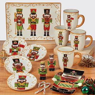 Certified International Holiday Magic Nutcracker 16 oz. Multi-Colored Earthenware Beverage Mug (Set of 4) 37321SET4