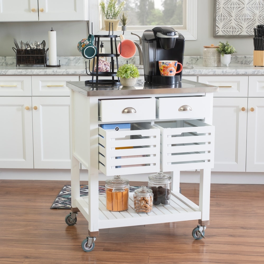 Eileen Rolling Kitchen Cart with Storage