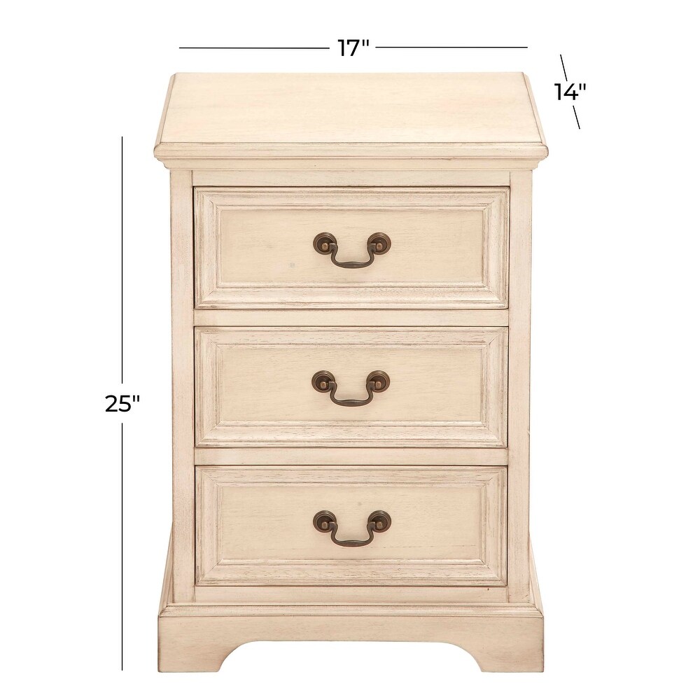 Cream Wood Traditional Cabinet 25 x 17 x 14   17 x 14 x 25