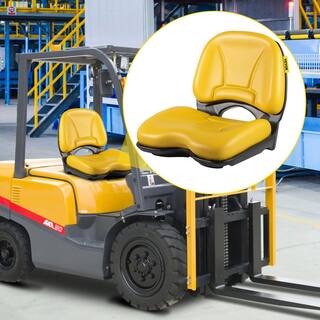 VEVOR Universal Tractor Seat Industrial High Back PVC Lawn  Garden Mower Seat Replacement Steel Frame Forklift Seat in Yellow GBZYHSYJZTRACOHQNV0