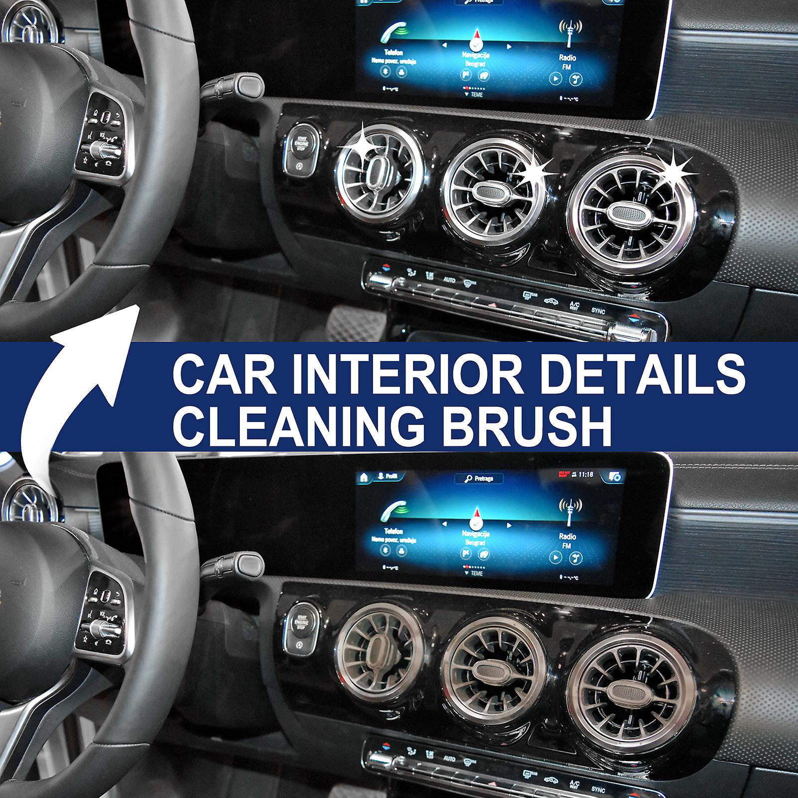 Car Interior Detail Cleaning Brush Crevices Tire Air Conditioning Cleaning Brush Air Outlet Details Multifunctional