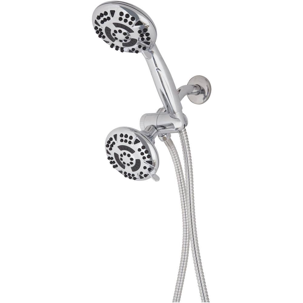 Hotel Spa 30-spray 4.2 in. Dual Shower Head and Handheld Shower Head in Chrome 8511