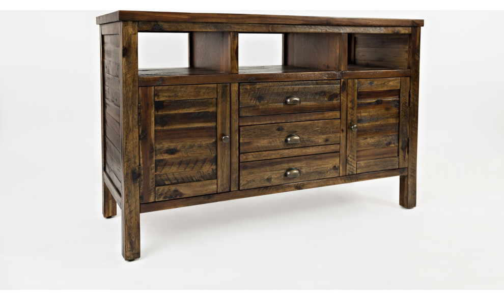 50  x27 x27Farmhouse Media Tv Stand Console  Lx19  x27 x27Wx30  x27 x27H  Dakota Oak  Set of 2   Rustic   Entertainment Centers And Tv Stands   by VirVentures  Houzz