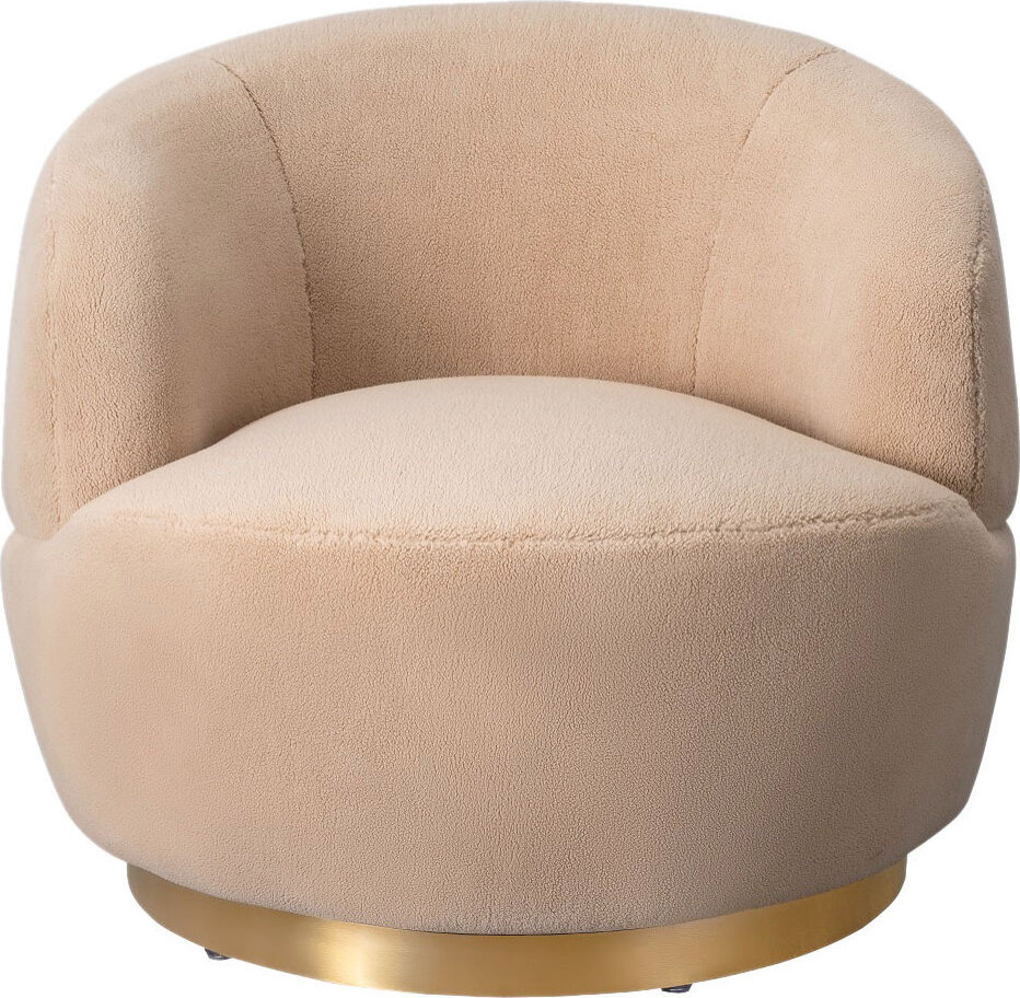 Safavieh Couture Flynn Faux Lamb Wool Swivel Chair   Contemporary   Armchairs And Accent Chairs   by HedgeApple  Houzz