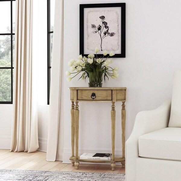 Ashby Demilune Console Table with Storage