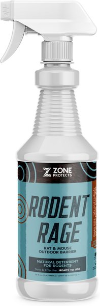 Zone Protects Rodent Rage Outdoor Barrier Rat and Mouse Outdoor Barrier Repellent Spray， 32-oz bottle