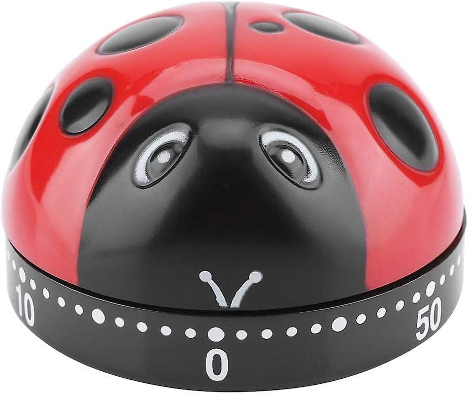 Cute Ladybug Shape Kitchen Timer 60 Minutes Timer With Loud Ring Mechanical Wind-up Timer Kitchen Cooking Utensils