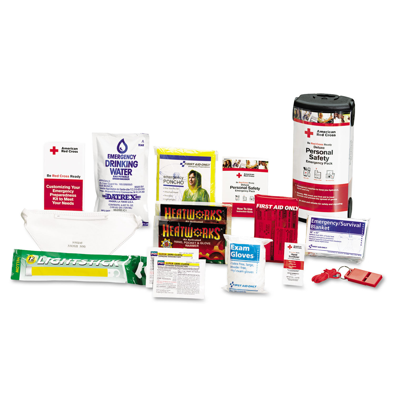 American Red Cross Personal Safety Pack for One Person by First Aid Onlyandtrade; FAORC622