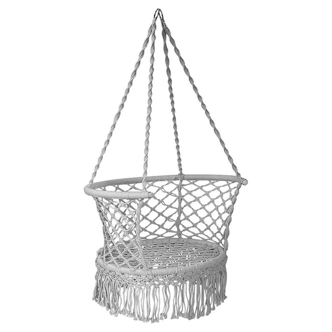 Hanging Hammock Chair, Macrame Hanging Chair 330 Pounds Capacity